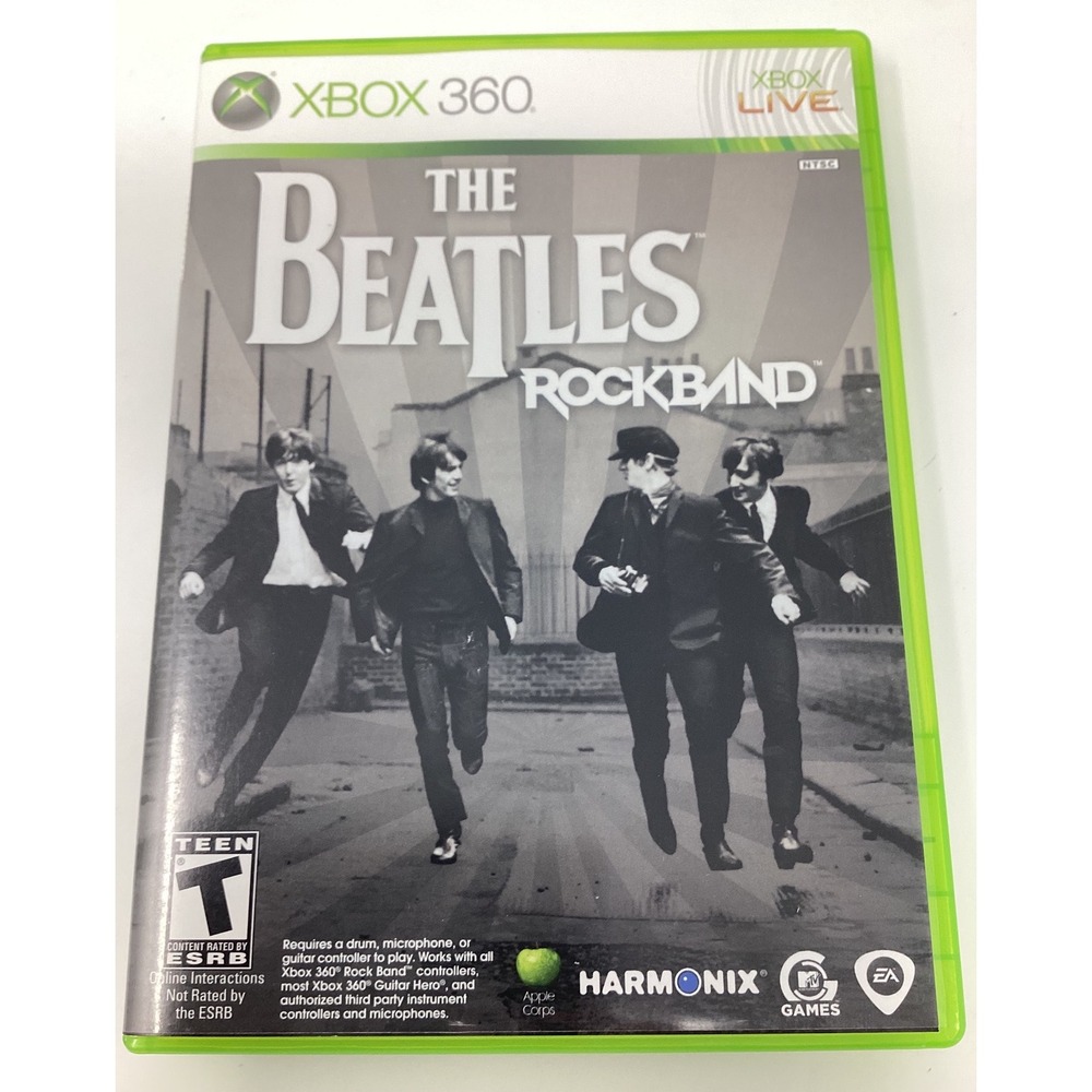 The Beatles Rock Band Xbox 360 Game Disc Case Manual